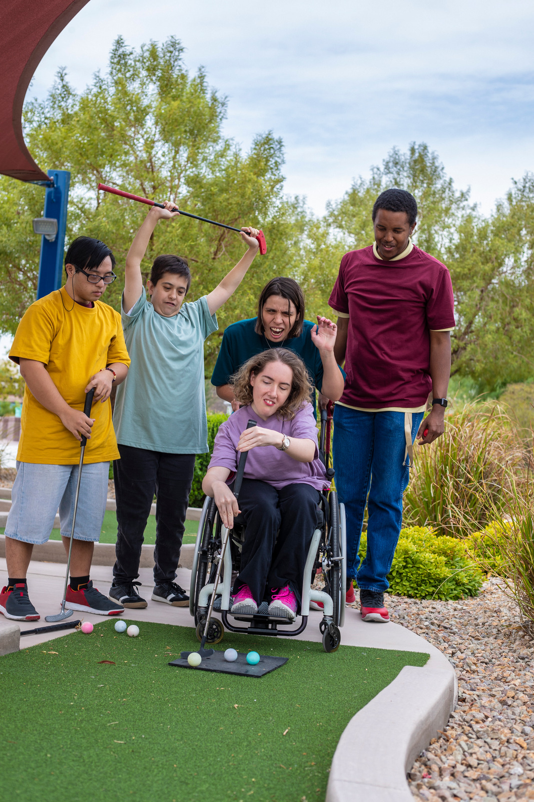 Disability People Group Enjoying Life